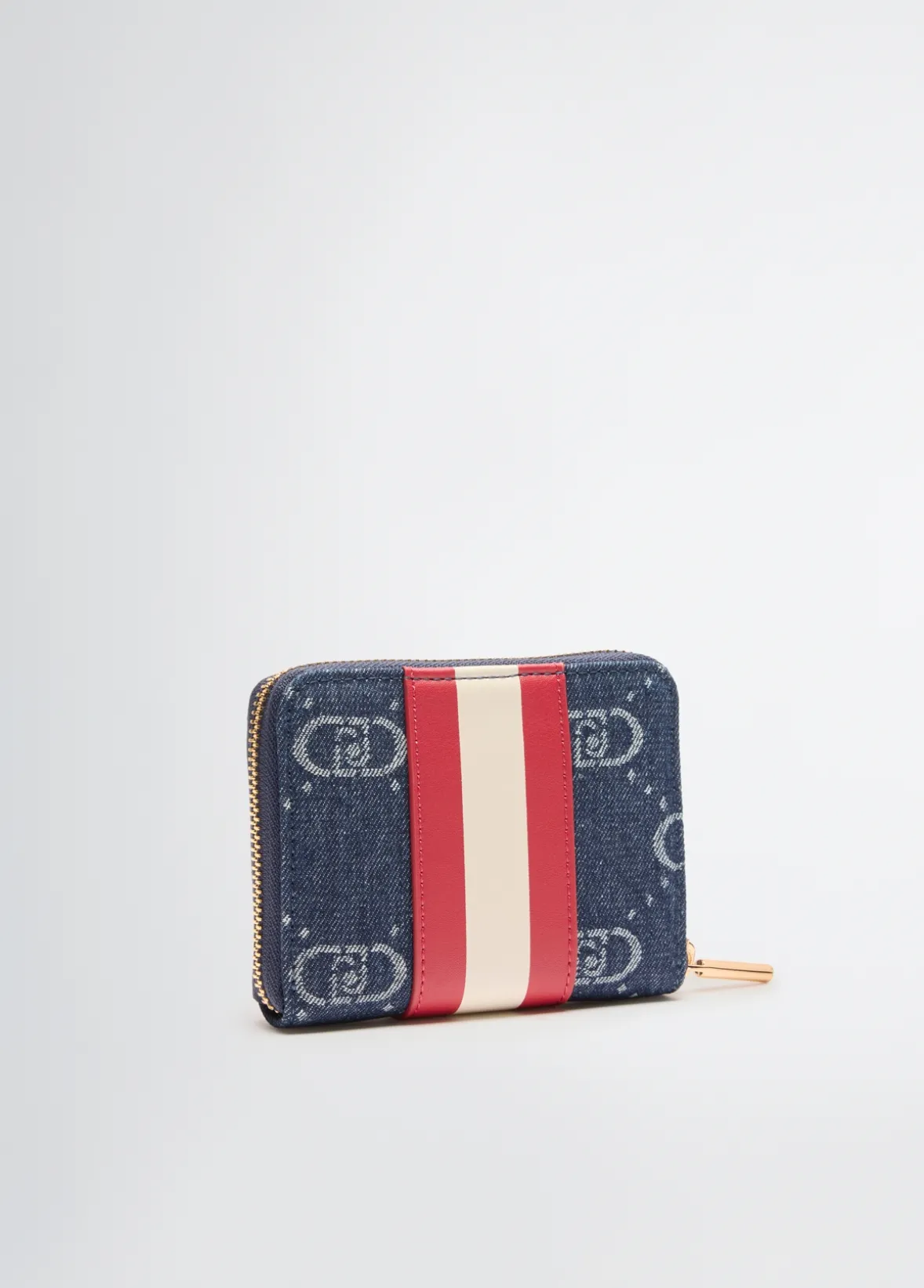 Portafoglio zip around jacquard