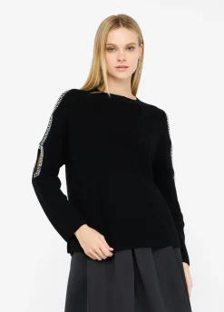 Pullover con cut-out gioiello