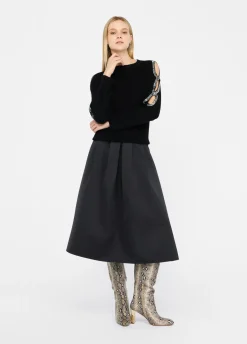 Pullover con cut-out gioiello