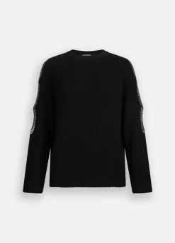 Pullover con cut-out gioiello
