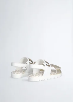 Sandali bimba con maxi logo