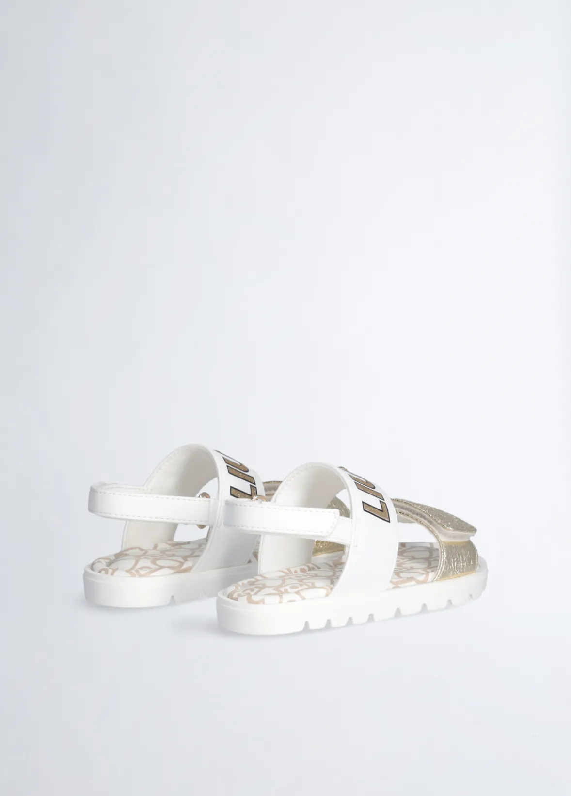 Sandali bimba con maxi logo