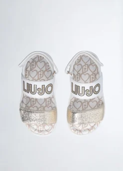 Sandali bimba con maxi logo