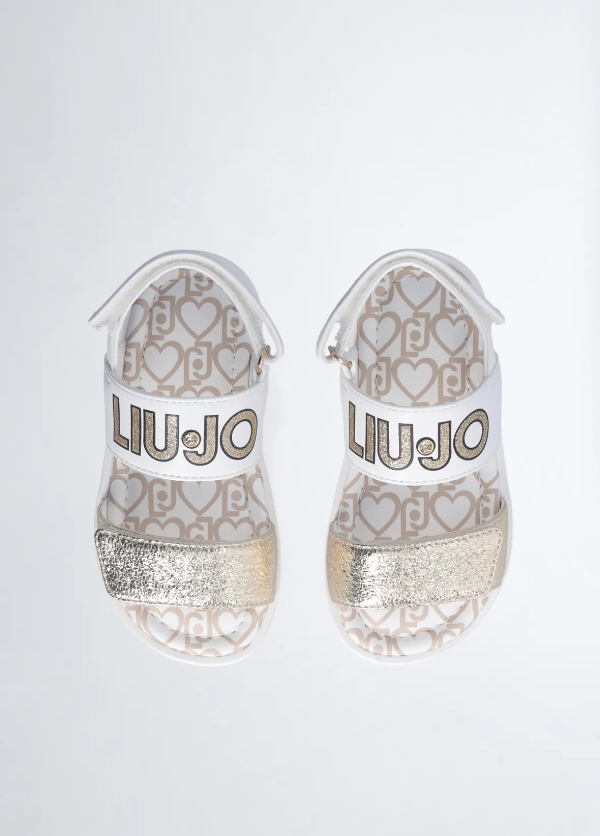 Sandali bimba con maxi logo