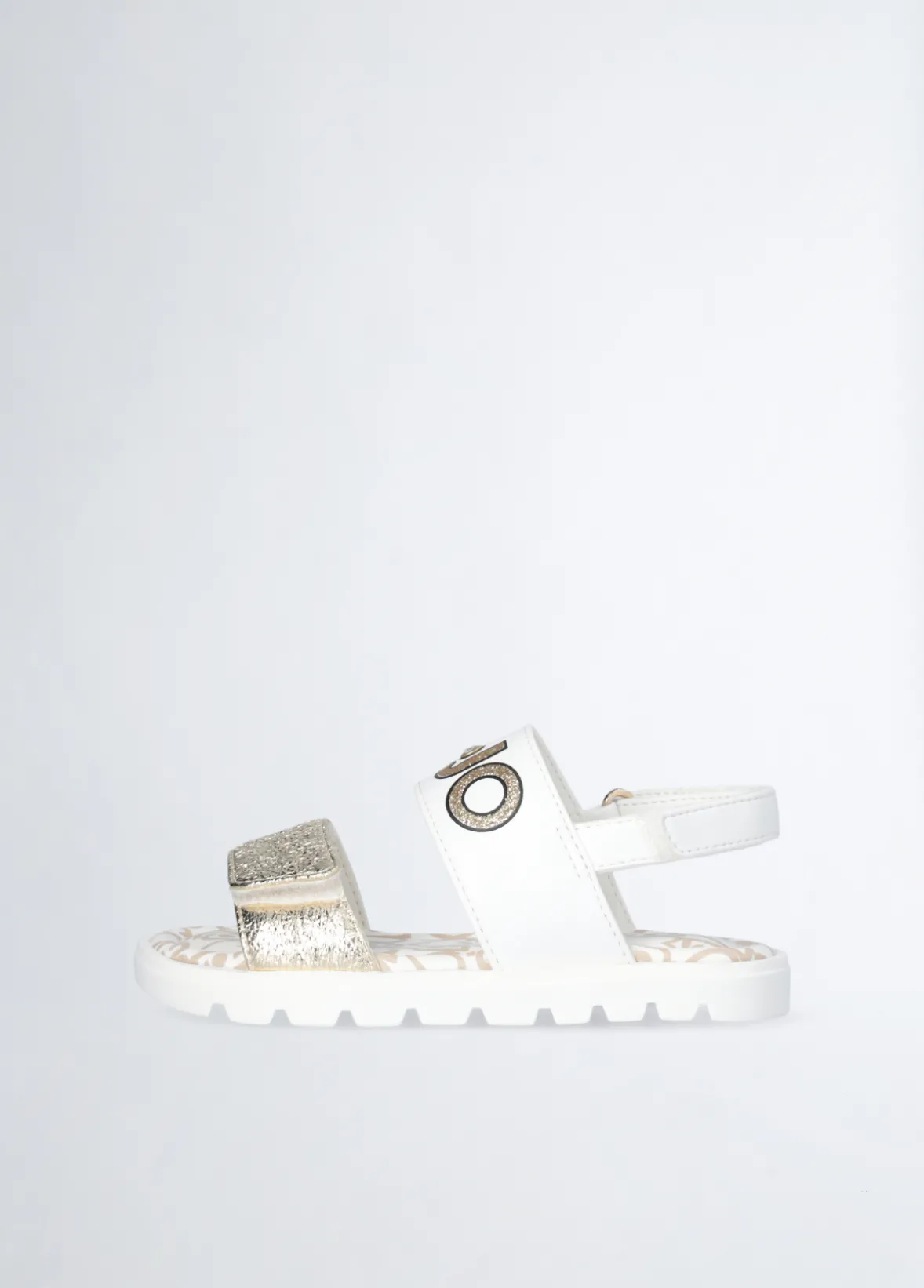 Sandali bimba con maxi logo