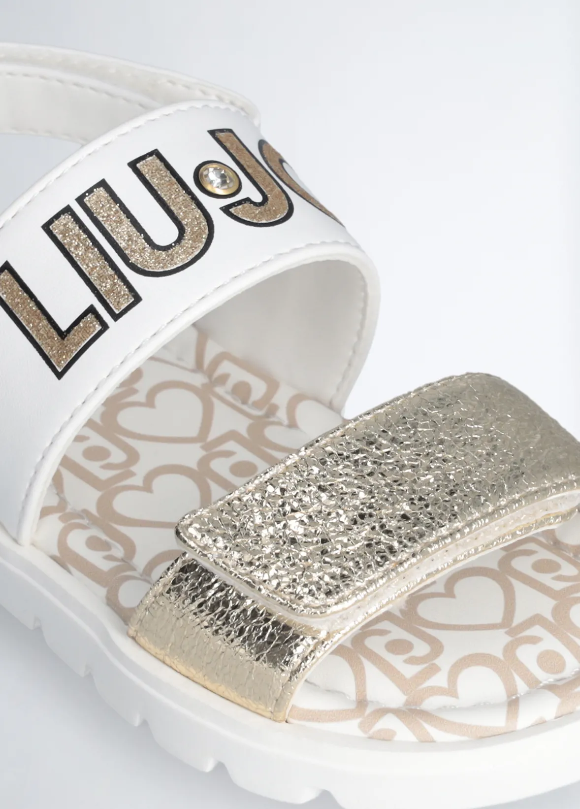 Sandali bimba con maxi logo