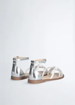 Sandali flat con strass
