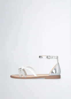 Sandali flat con strass