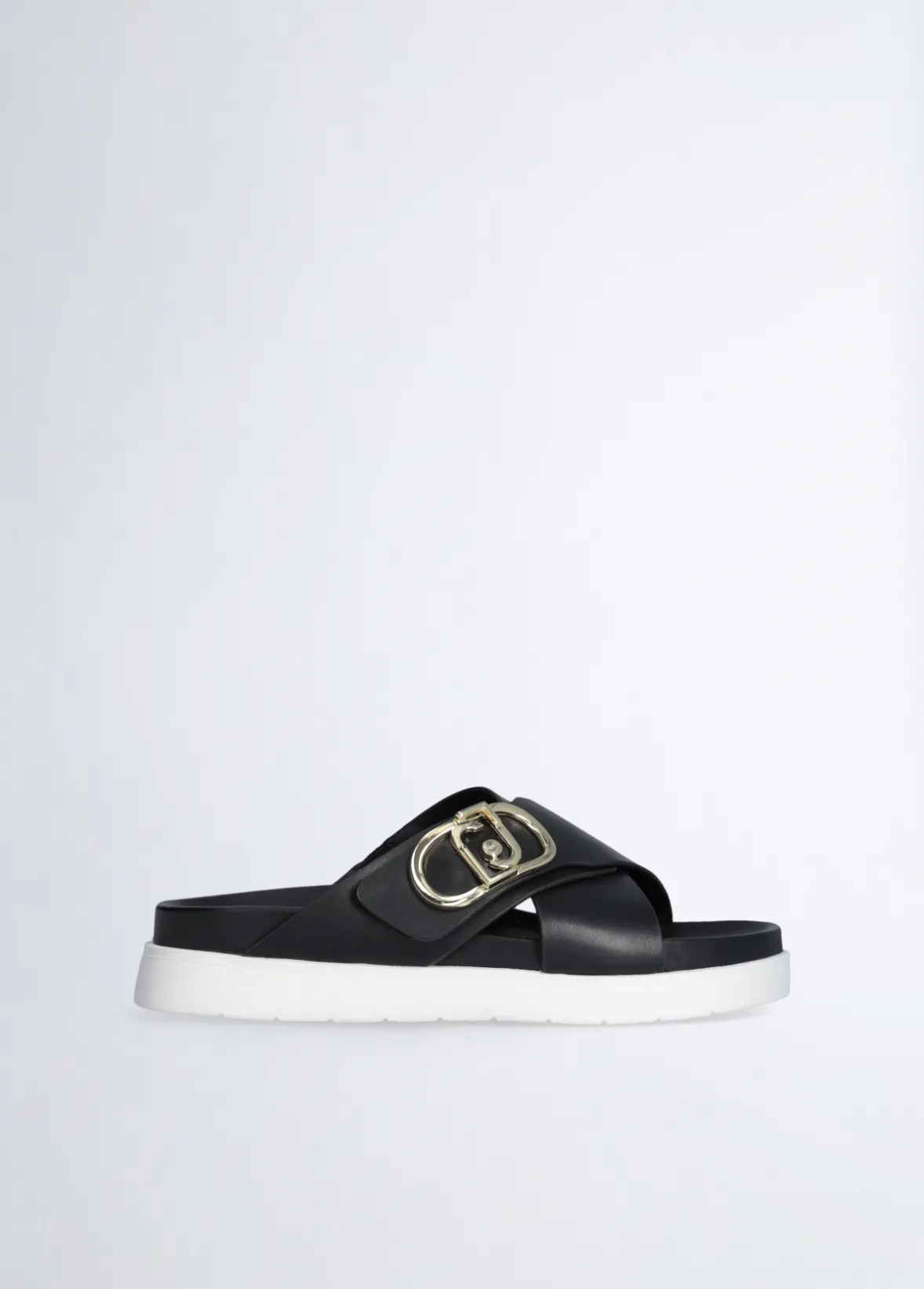 Sandali in pelle con logo