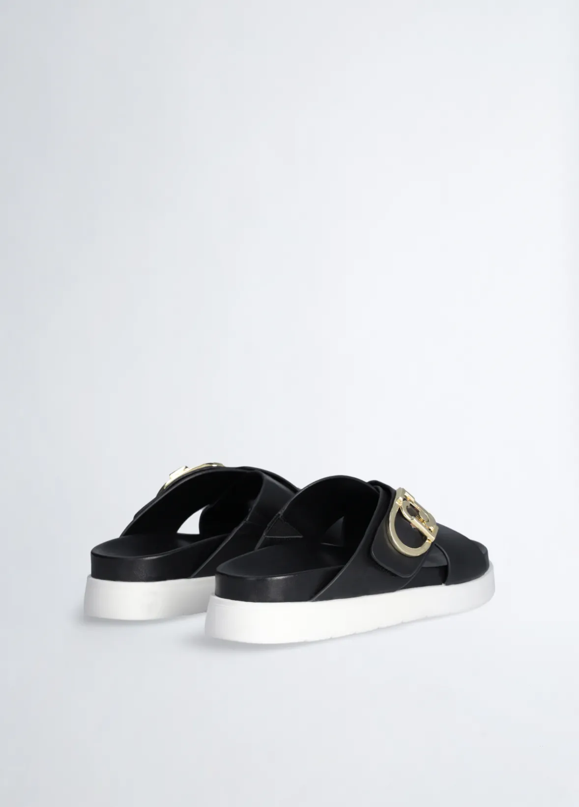 Sandali in pelle con logo