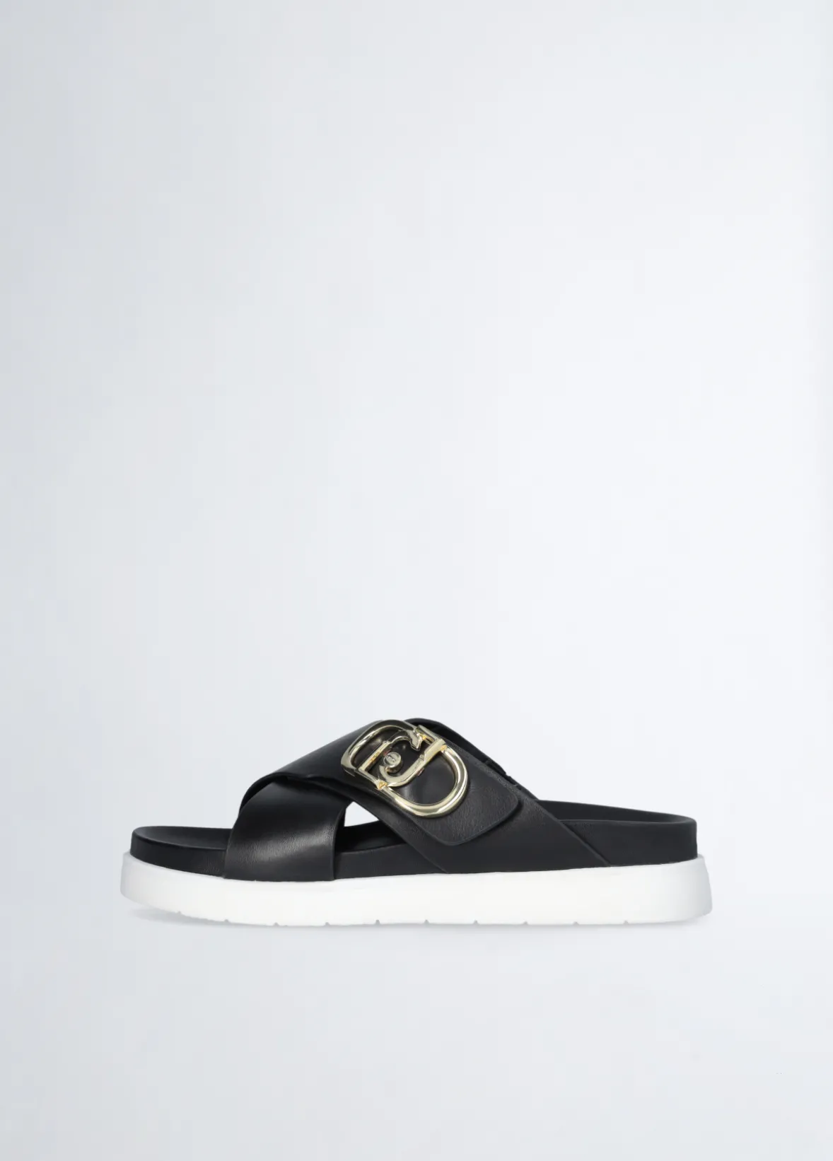 Sandali in pelle con logo