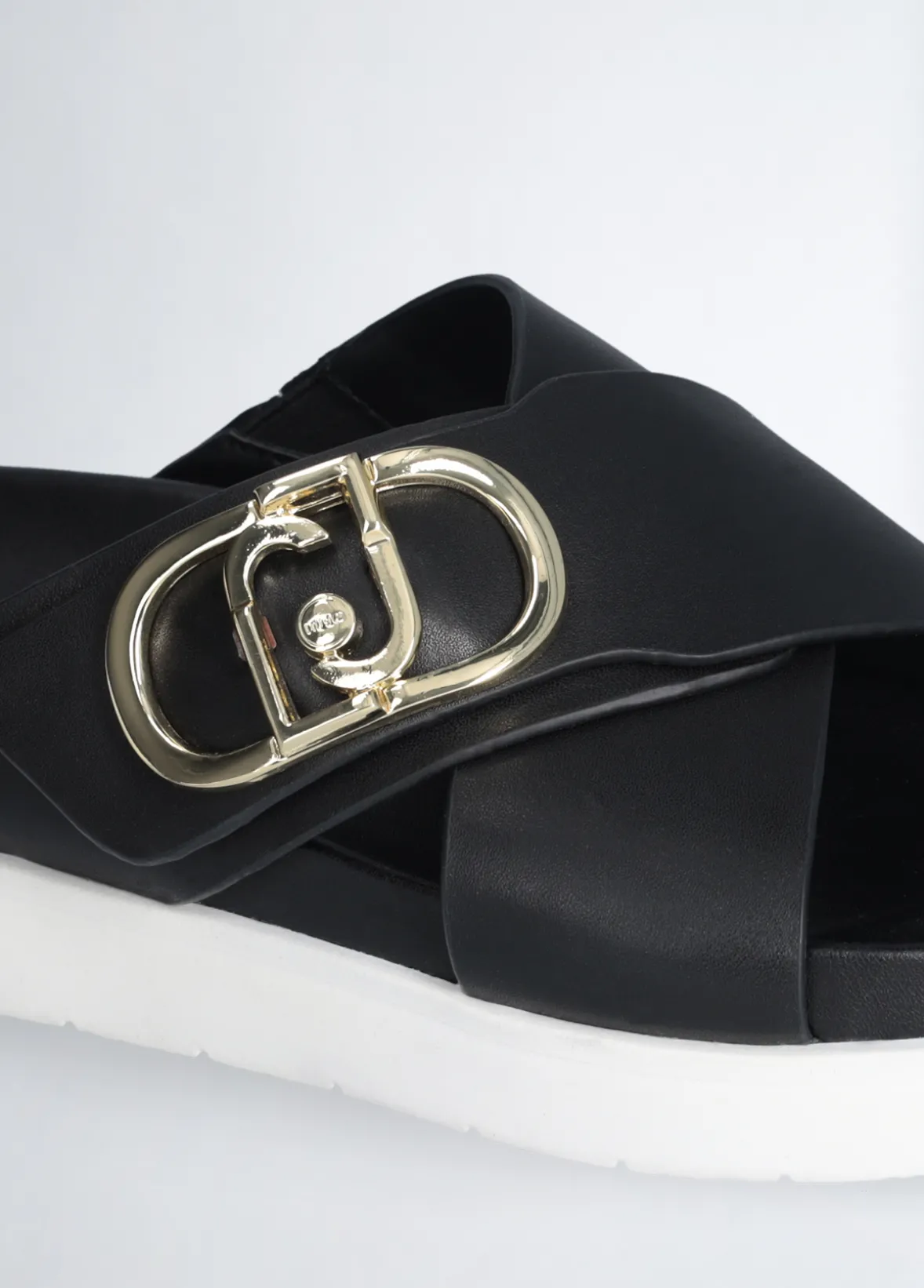Sandali in pelle con logo