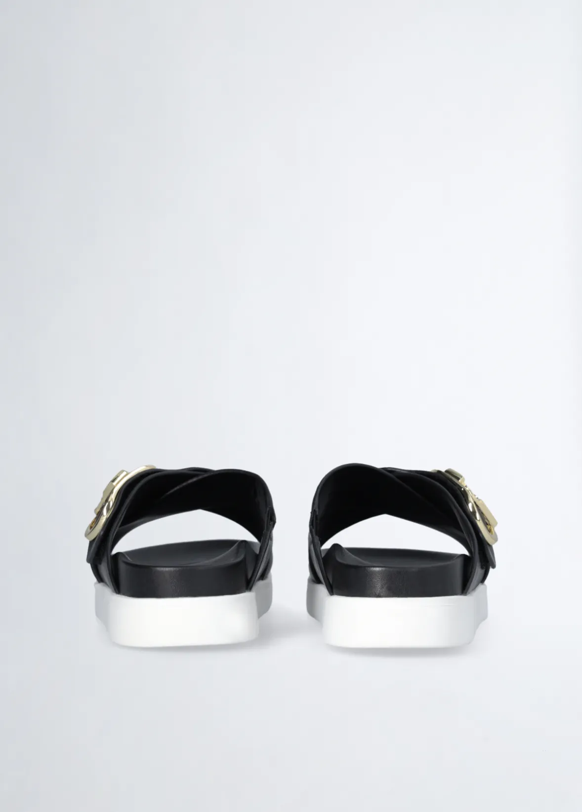 Sandali in pelle con logo