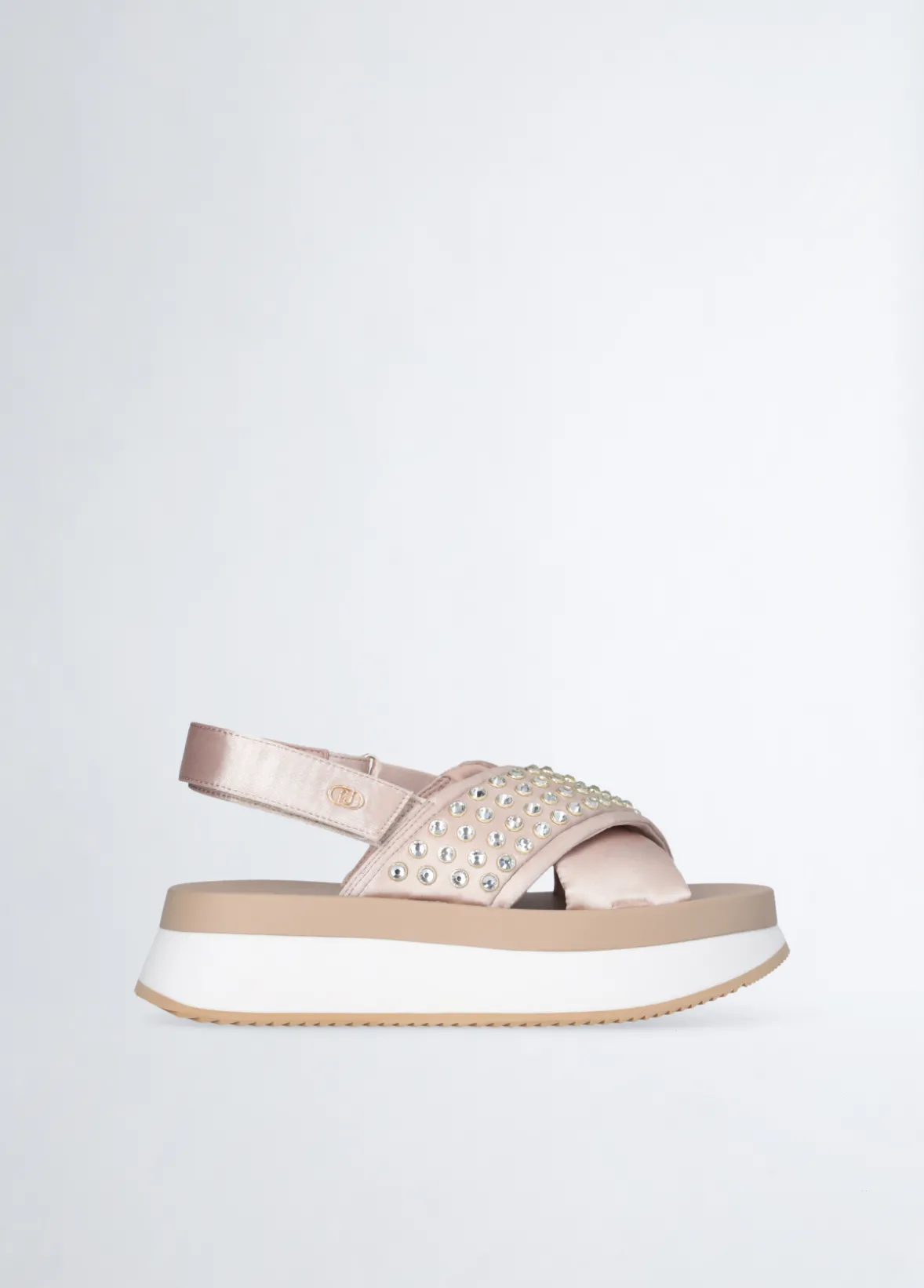 Sandali platform con borchie gioiello
