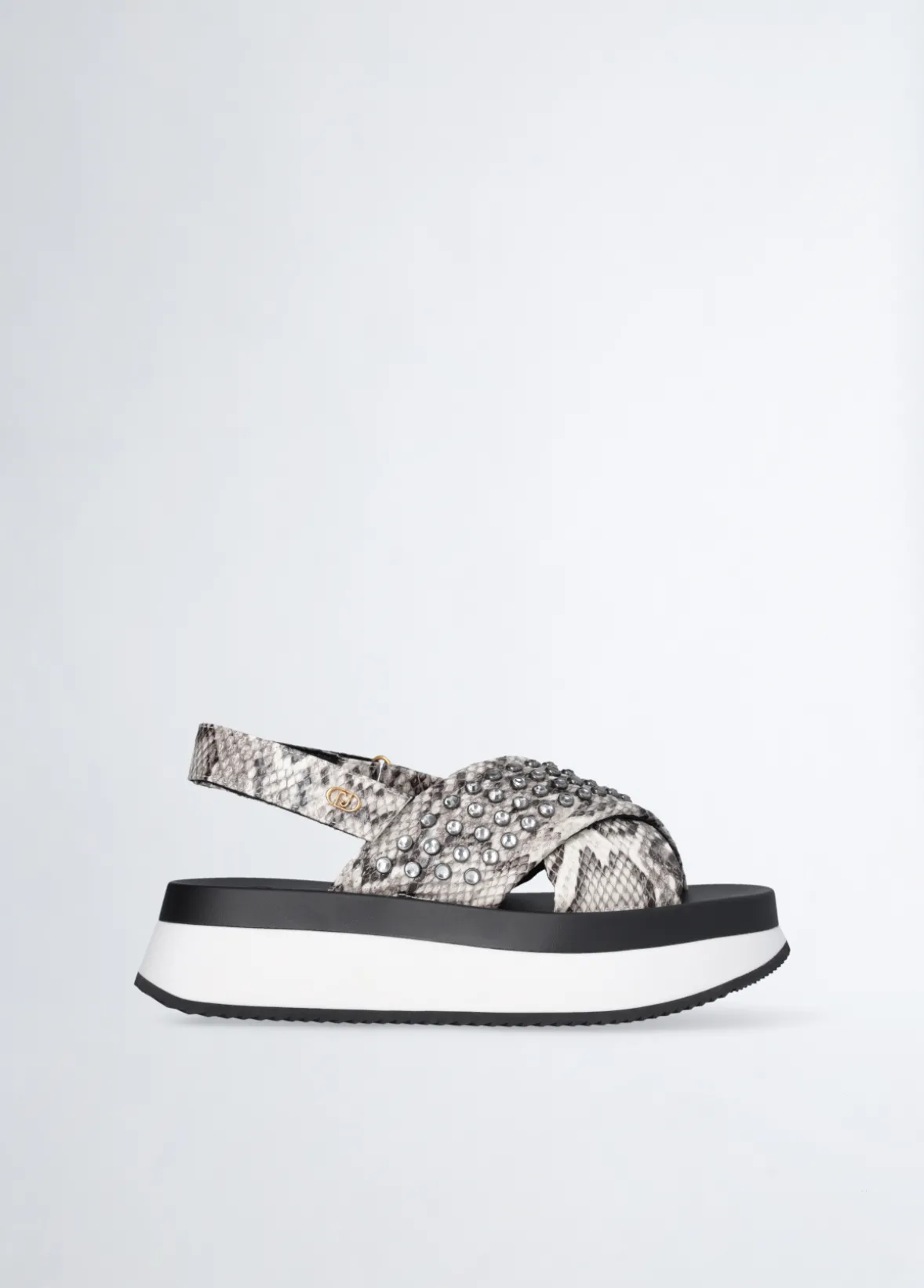 Sandali platform con borchie gioiello