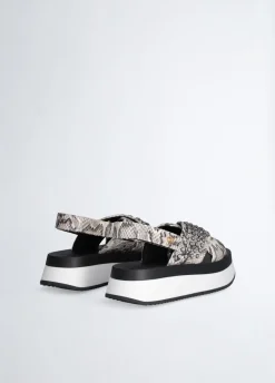 Sandali platform con borchie gioiello
