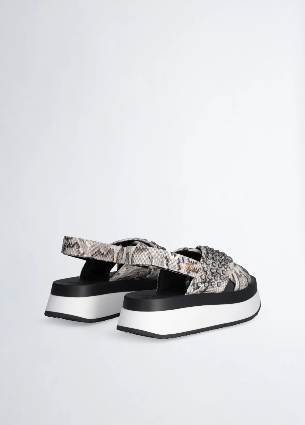 Sandali platform con borchie gioiello