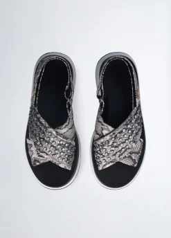 Sandali platform con borchie gioiello