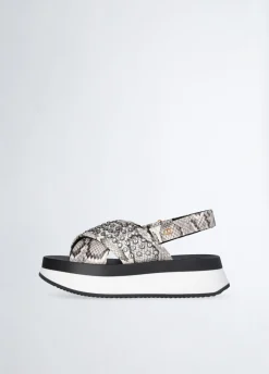 Sandali platform con borchie gioiello