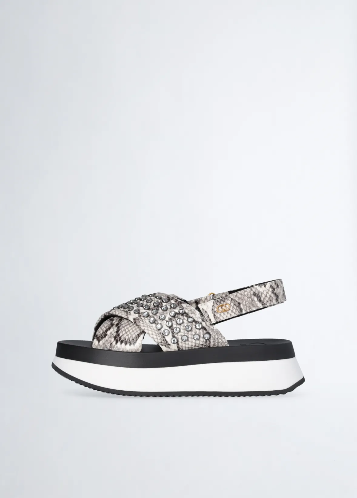 Sandali platform con borchie gioiello