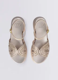 Sandali platform con dettaglio chain
