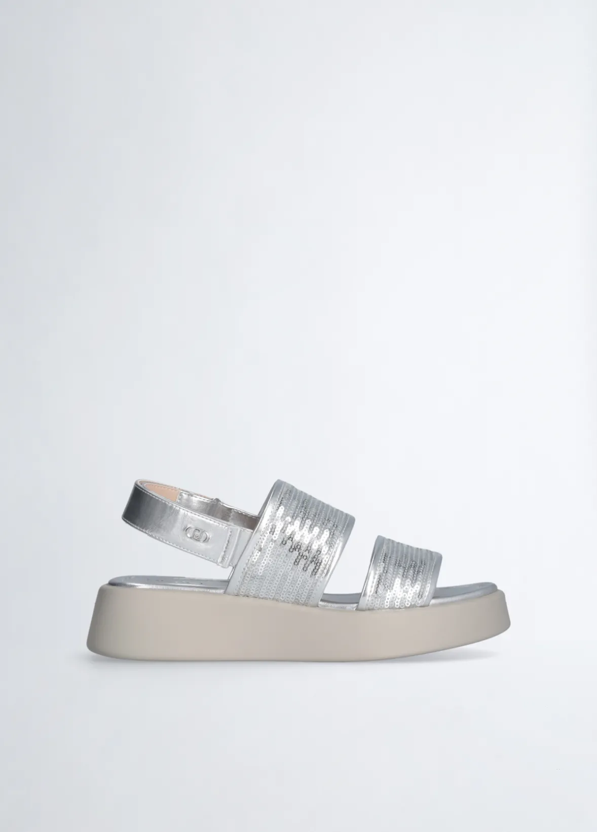 sandali platform con paillettes