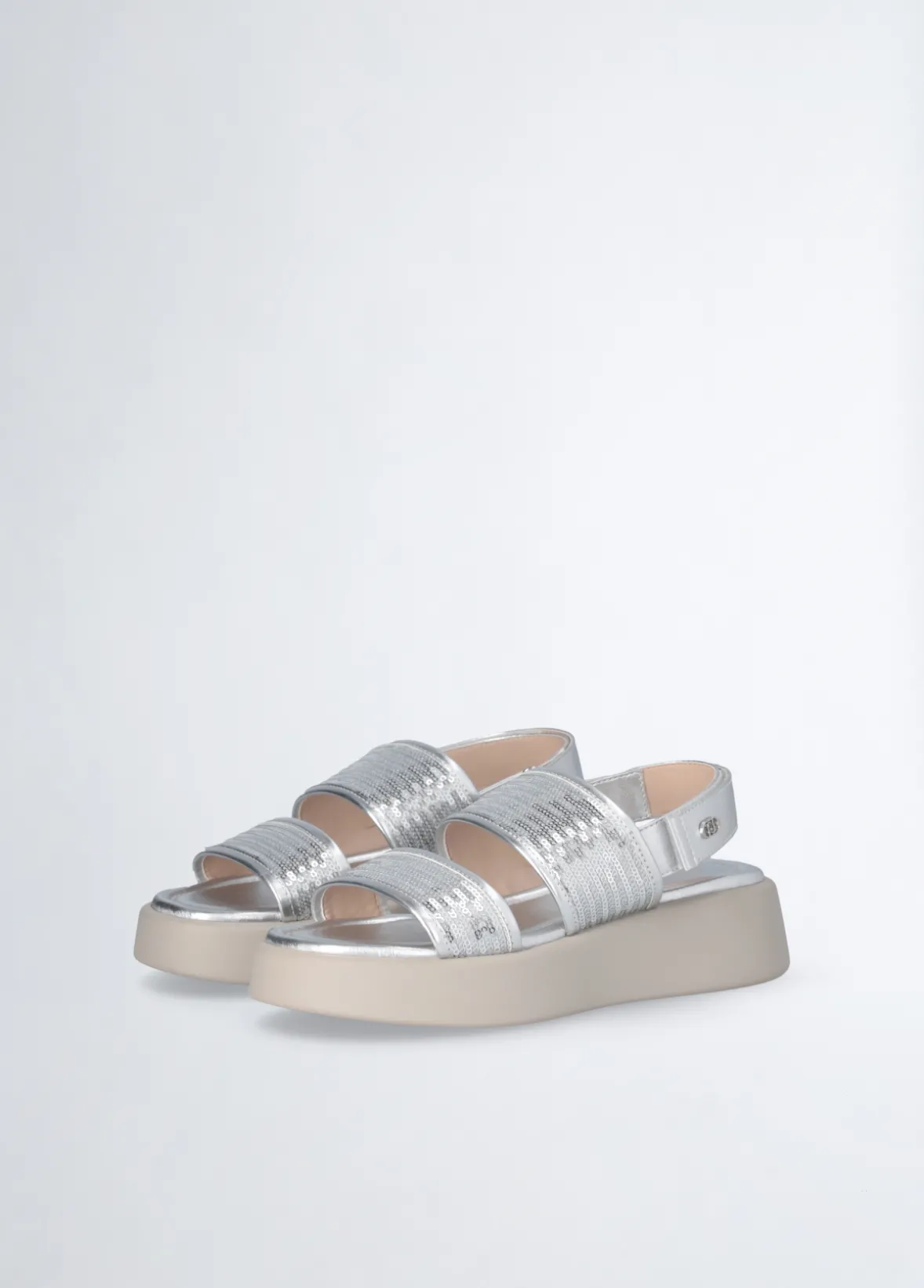 sandali platform con paillettes