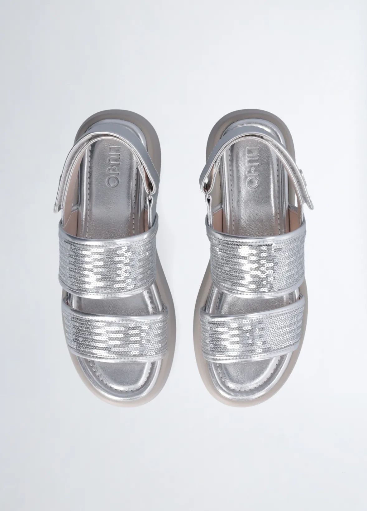 sandali platform con paillettes
