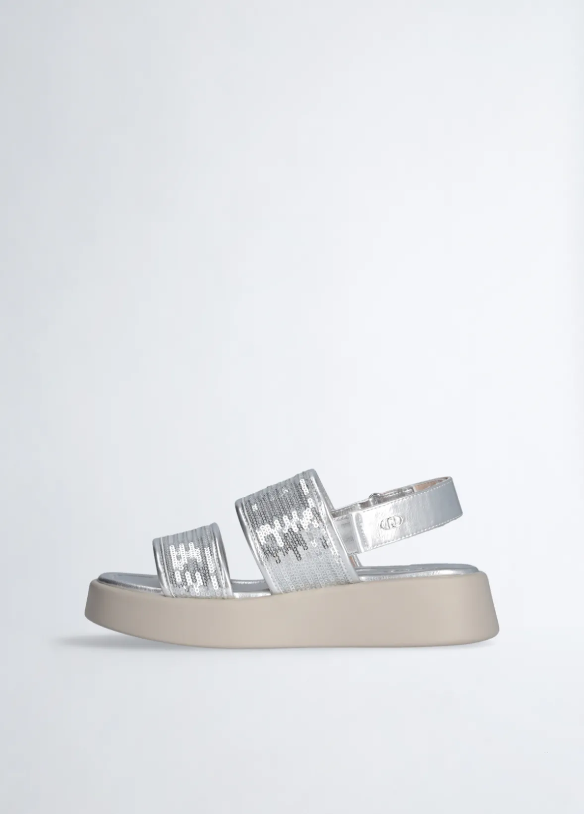 sandali platform con paillettes