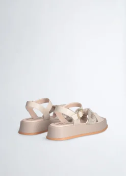 Sandali platform con pietre gioiello