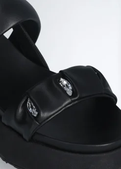 Sandali platform con pietre gioiello