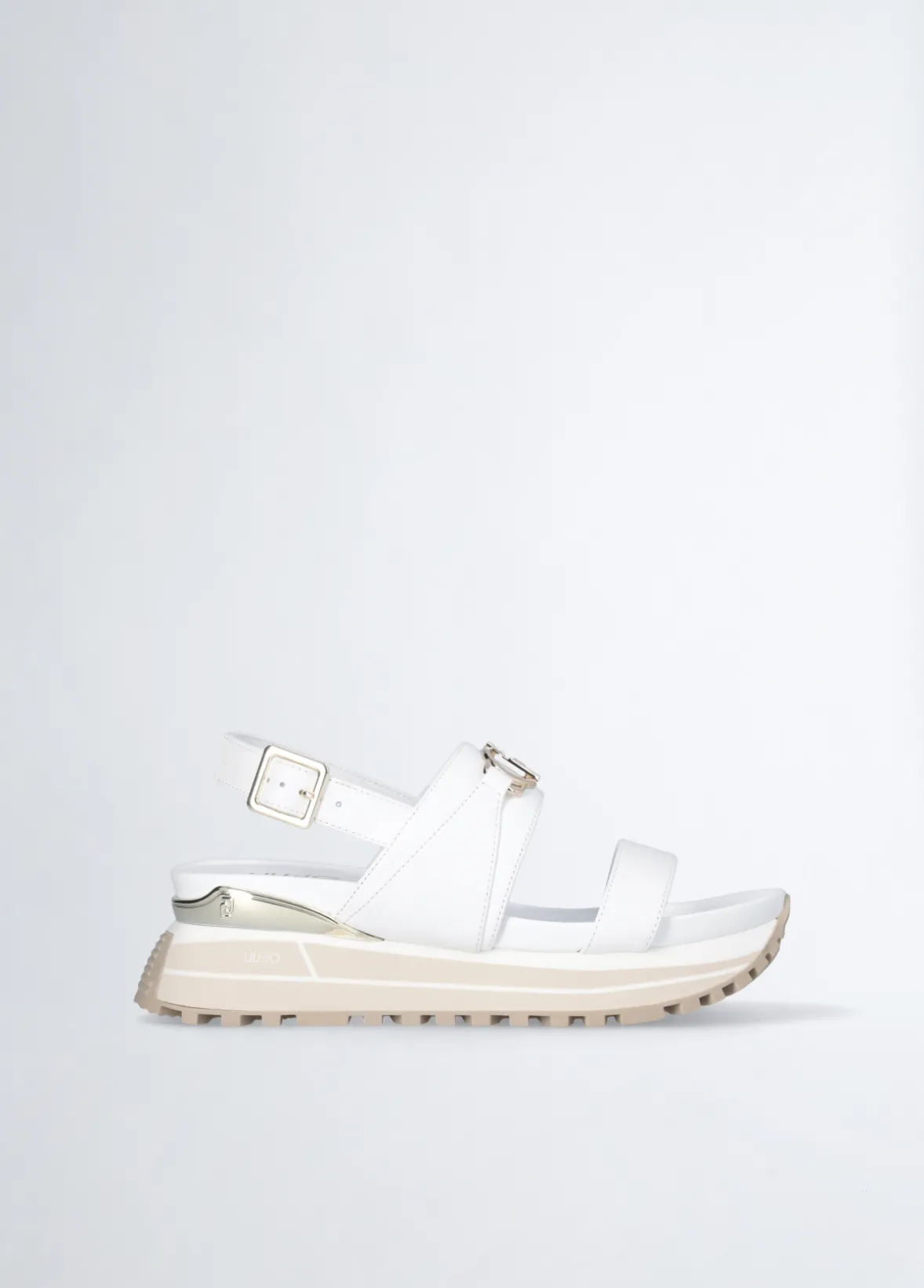 Sandali platform in pelle