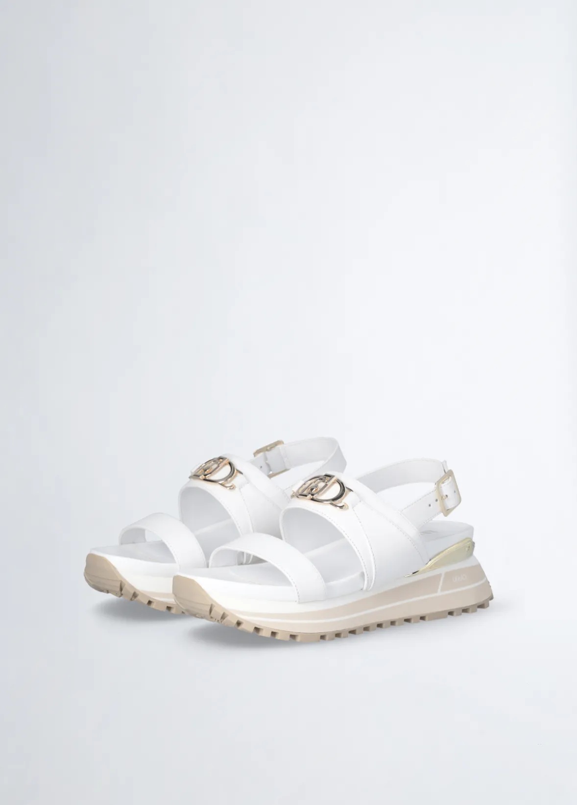 Sandali platform in pelle