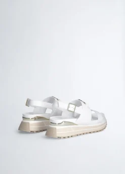 Sandali platform in pelle