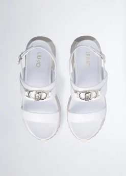 Sandali platform in pelle