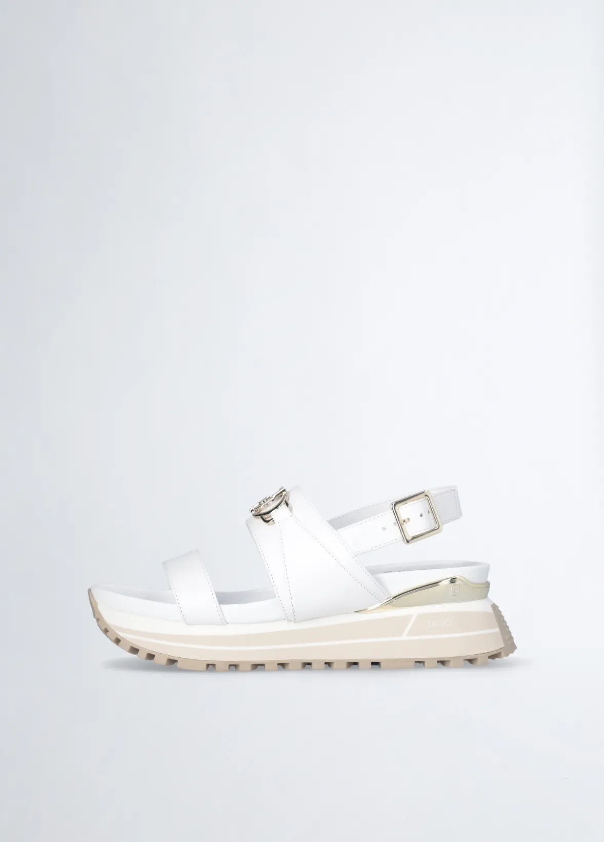 Sandali platform in pelle
