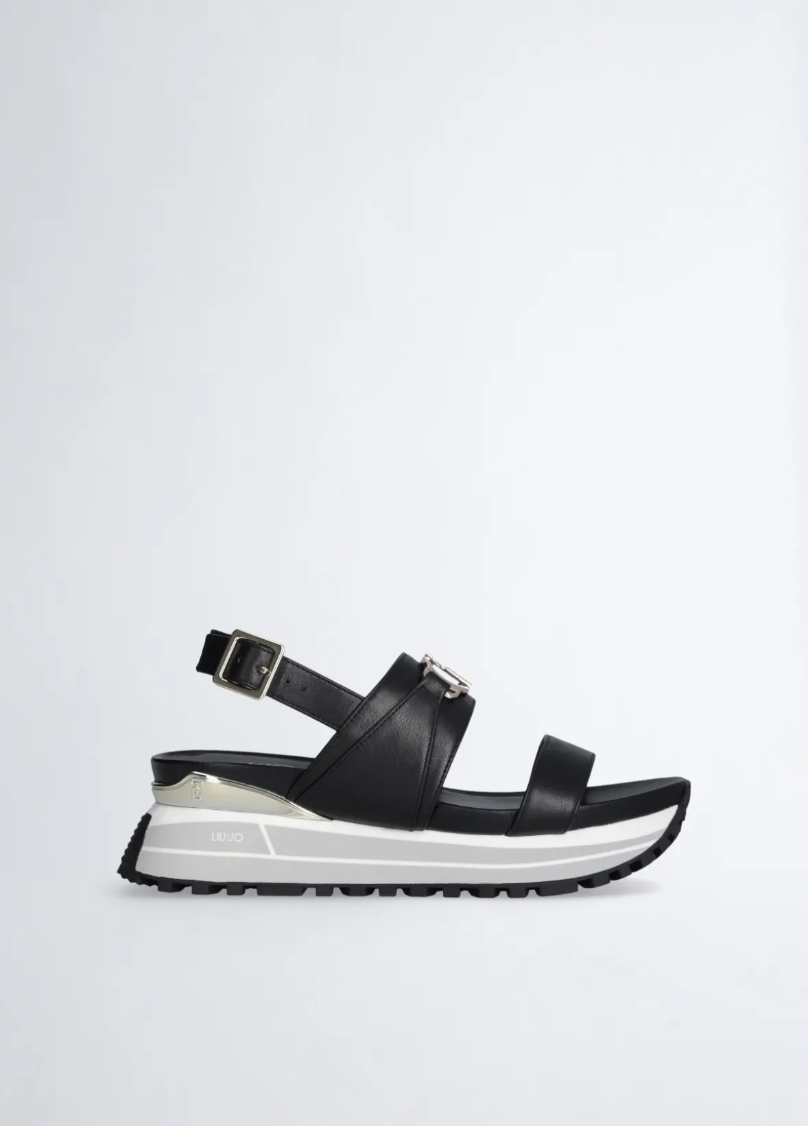 Sandali platform in pelle