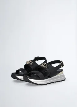 Sandali platform in pelle