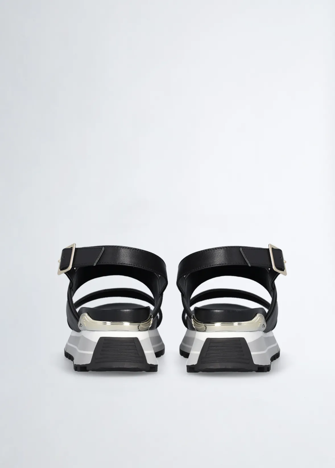 Sandali platform in pelle
