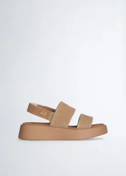 Sandali platform in suede