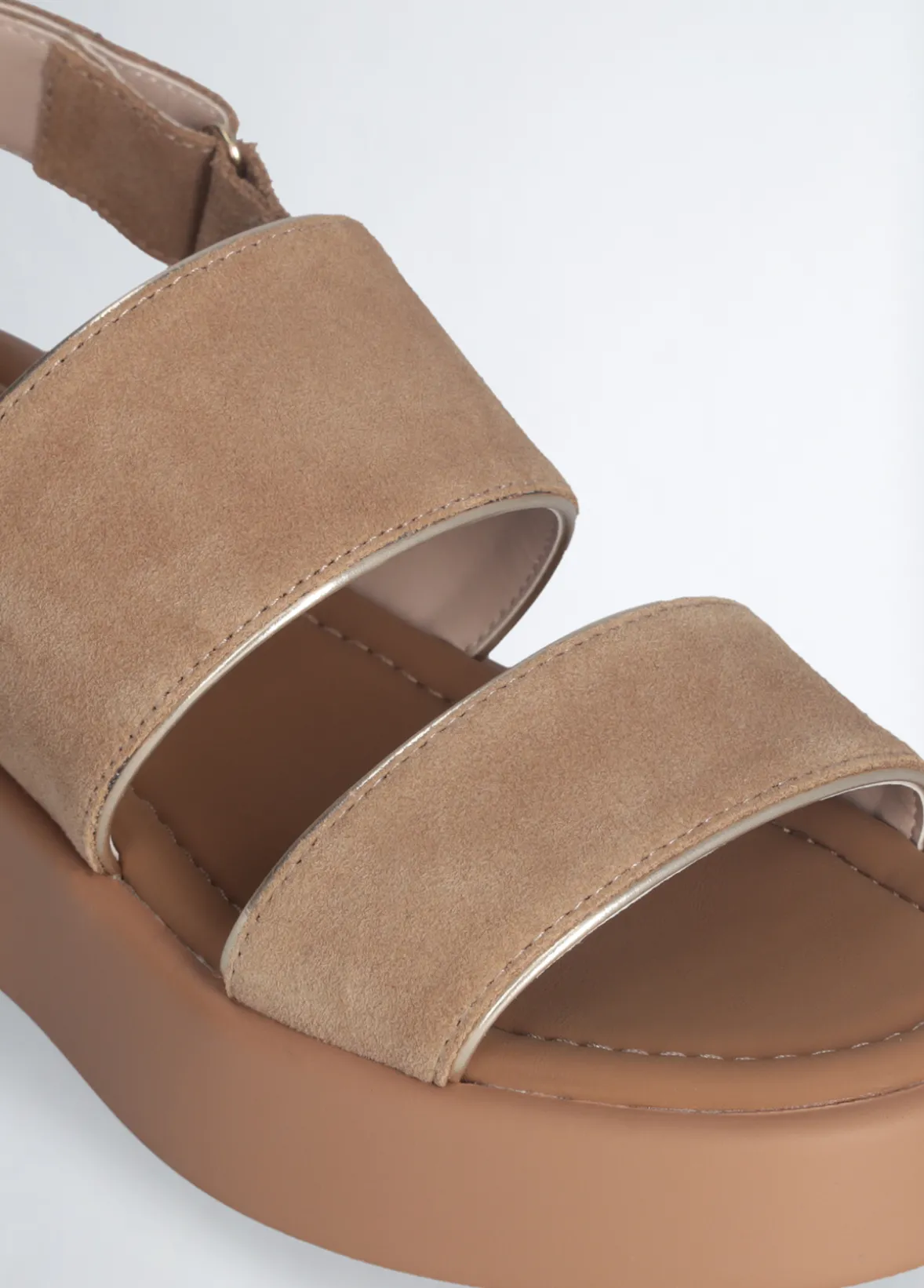 Sandali platform in suede