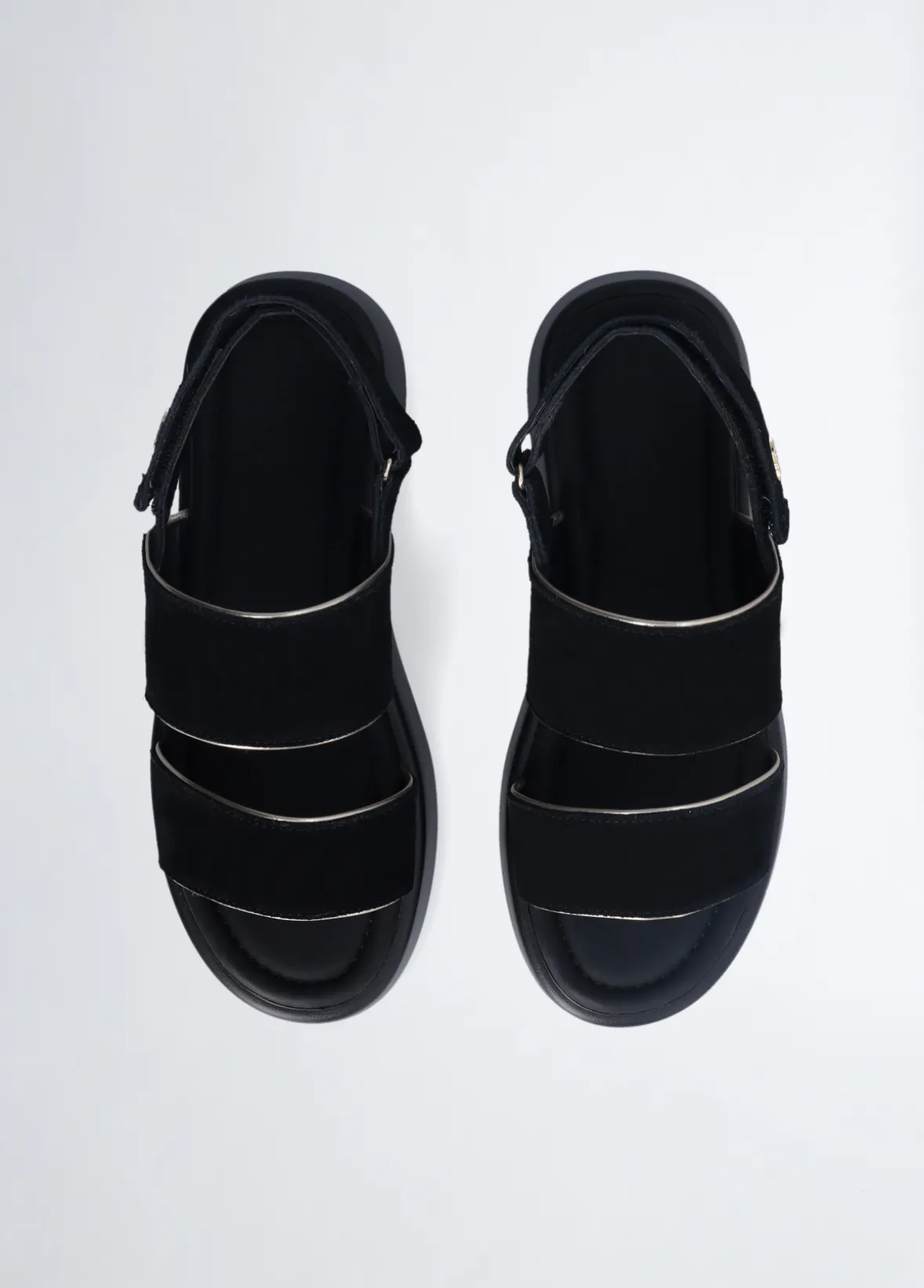 Sandali platform in suede