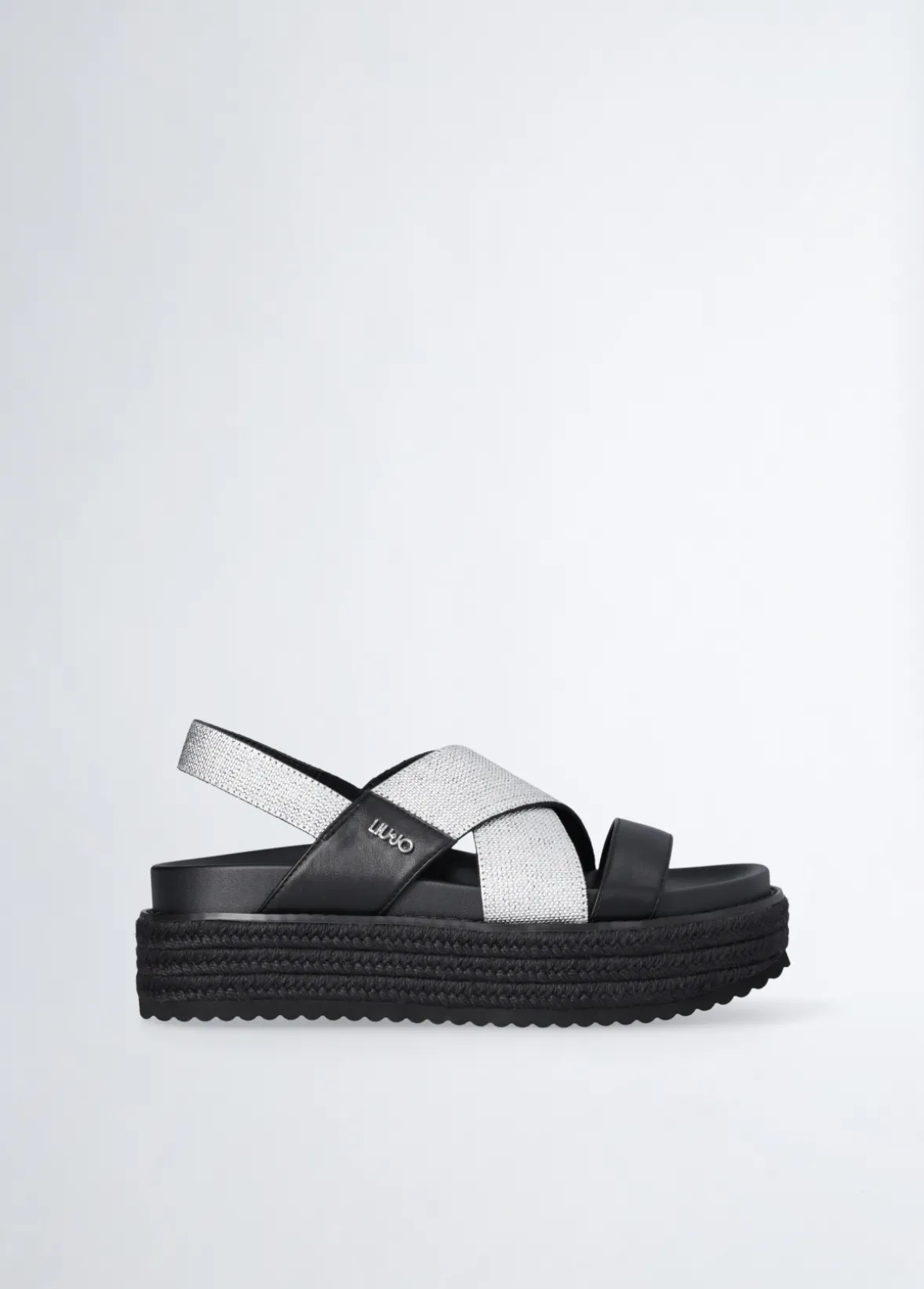 Sandali platform intrecciati