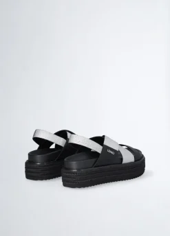 Sandali platform intrecciati
