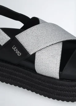 Sandali platform intrecciati