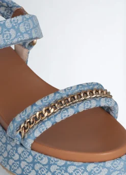 Sandali platform monogram