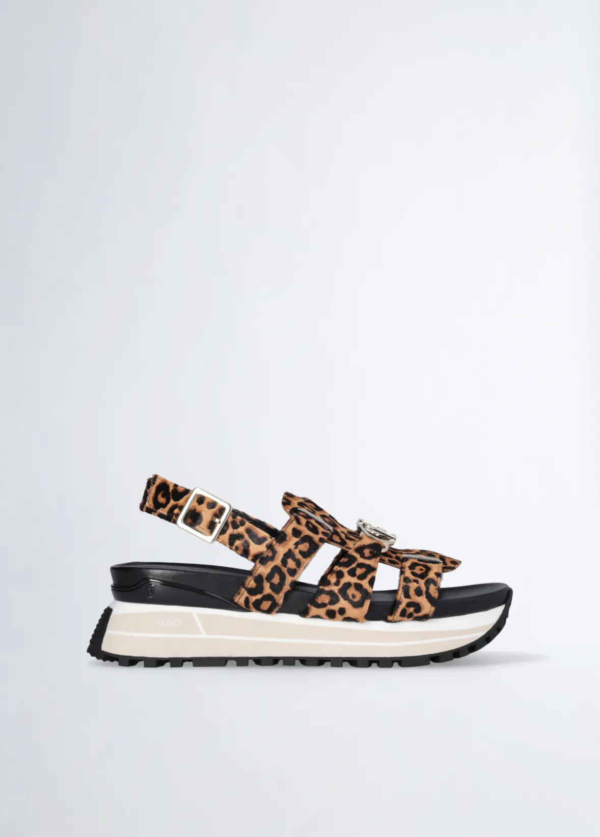 Sandali platform stampa leopard