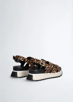 Sandali platform stampa leopard