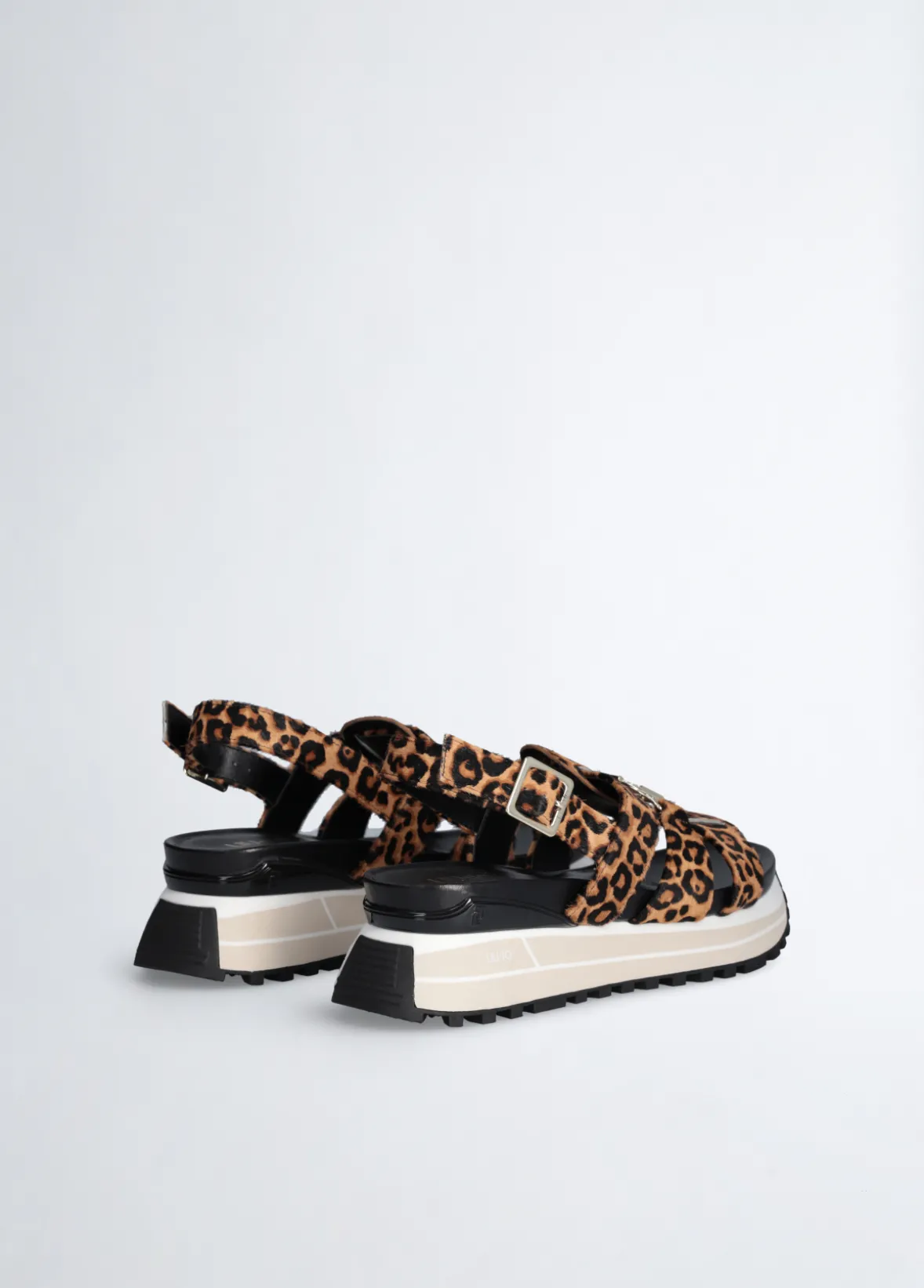 Sandali platform stampa leopard