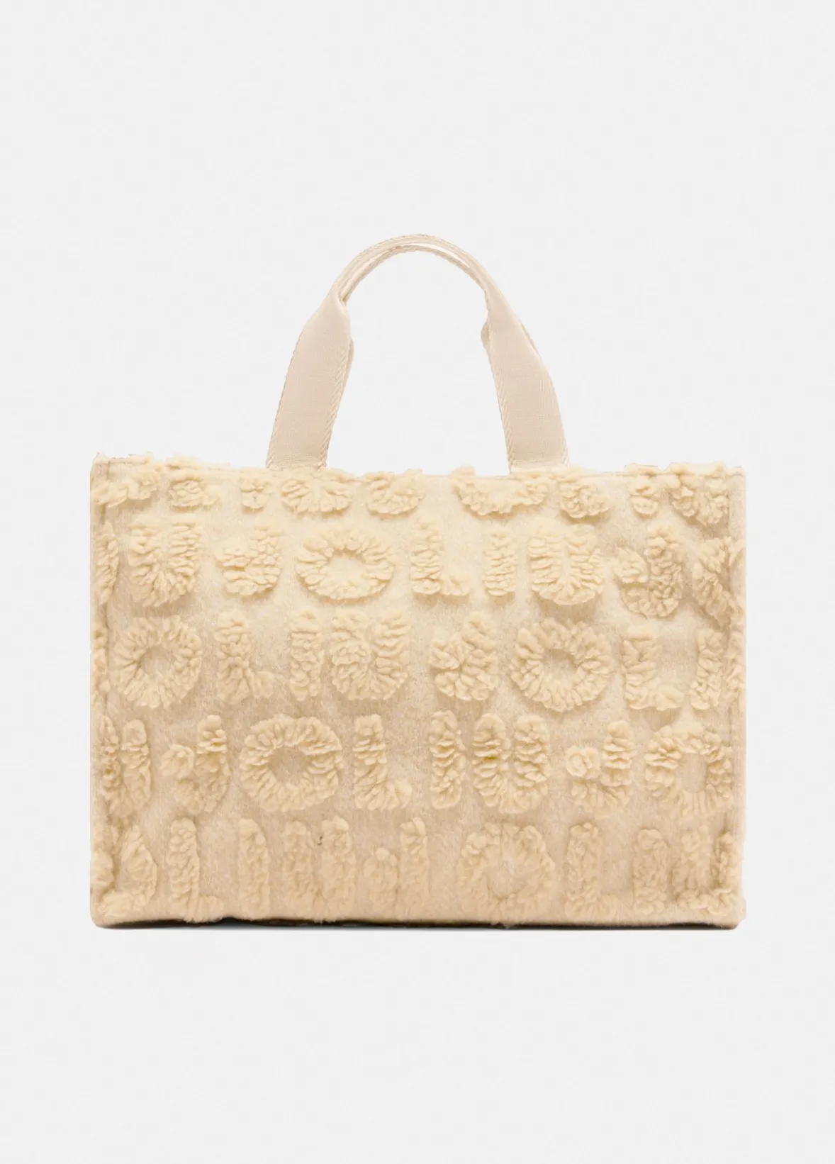 Shopping bag grande in misto lana